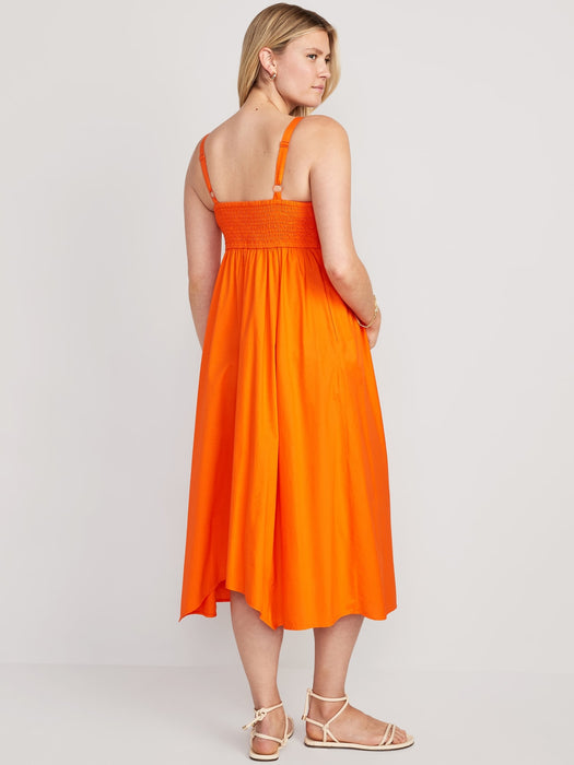 Maternity Waist-Defined Sleeveless Maxi Dress