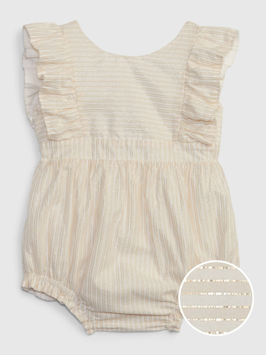 Baby Shiny Stripe Shorty One-Piece