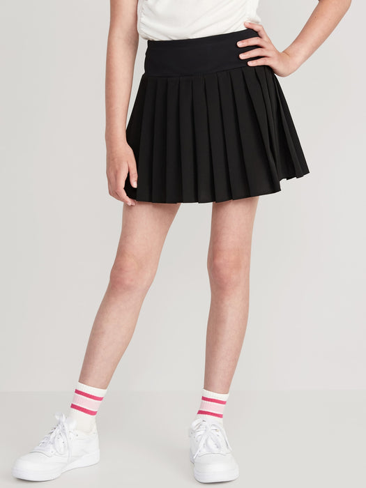High-Waisted Pleated Performance Skort for Girls