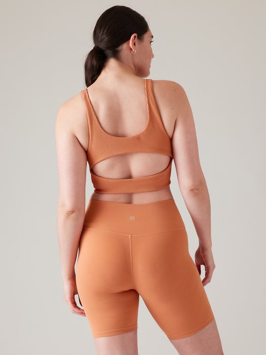 Rib Cut Out Longline Bra A&#45C