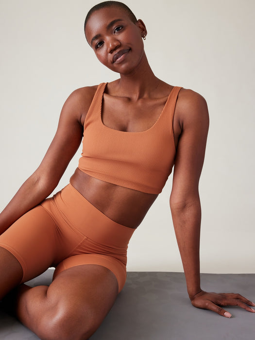 Rib Cut Out Longline Bra A&#45C