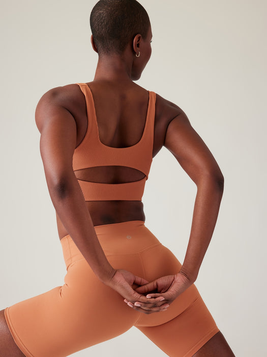 Rib Cut Out Longline Bra A&#45C