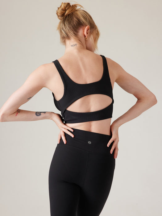 Rib Cut Out Longline Bra A&#45C