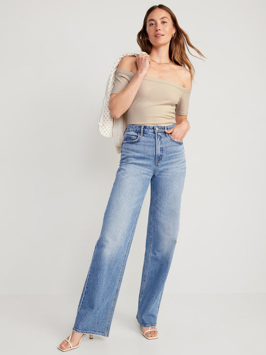 Fitted Off-The-Shoulder T-Shirt for Women