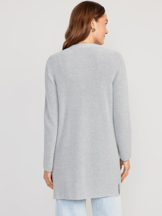 Textured Open-Front Sweater