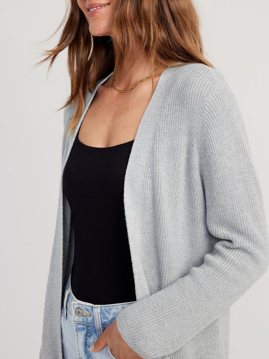 Textured Open-Front Sweater