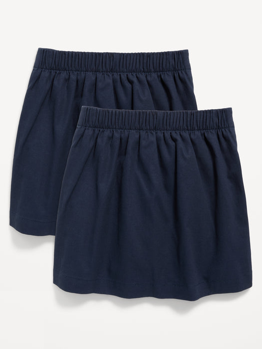 School Uniform Pleated Skort 2-Pack for Girls