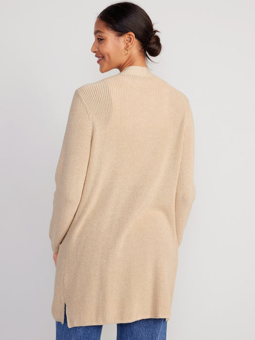 Textured Open-Front Sweater