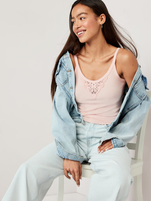 Lace-Trim Tank Top for Women