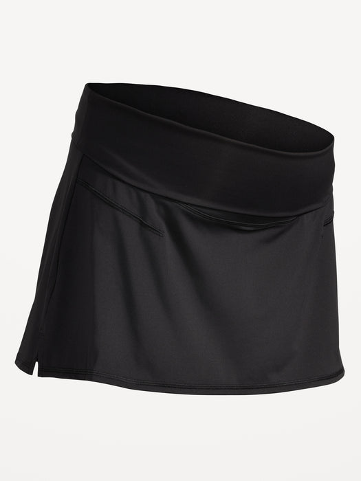 Maternity Rollover-Waist PowerSoft Skort
