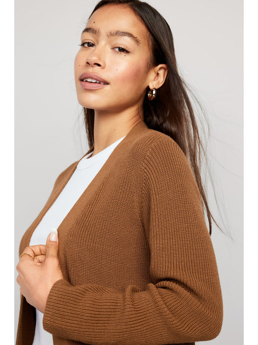 Textured Open-Front Sweater