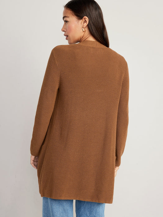 Textured Open-Front Sweater