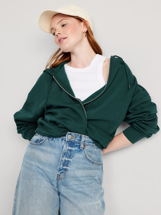 Oversized Full-Zip Hoodie for Women