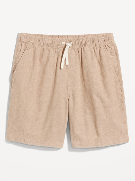 Linen-Blend Jogger Shorts for Men -- 7-inch inseam