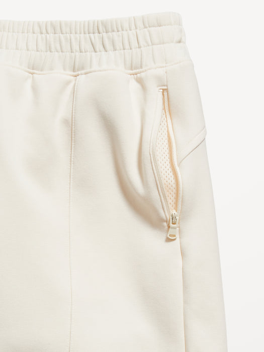 High-Waisted Dynamic Fleece Zip-Pocket Wide-Leg Sweatpants for Girls