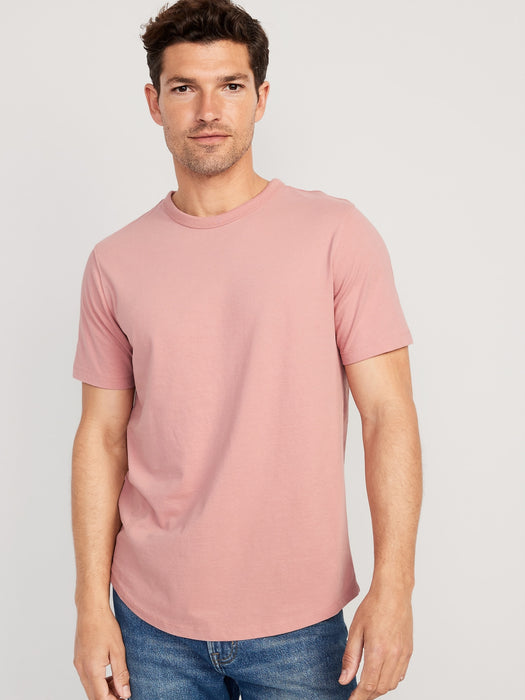 Soft-Washed Curved-Hem T-Shirt for Men