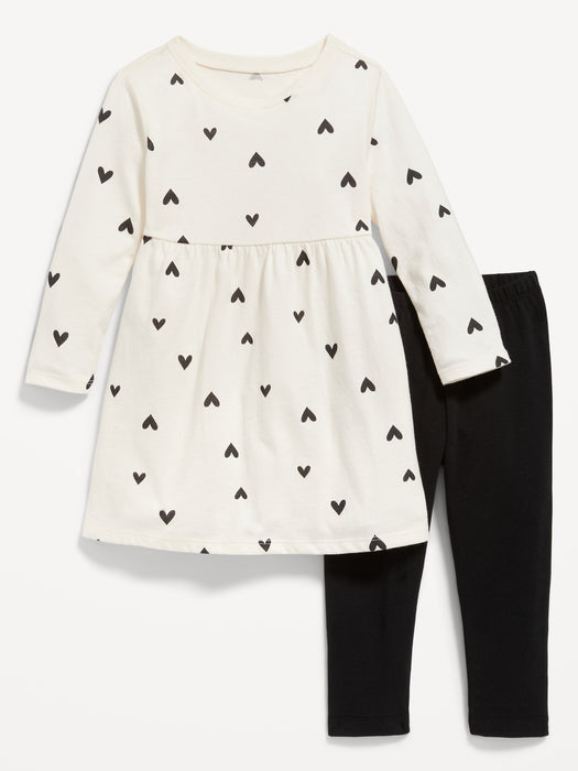 Long-Sleeve Dress & Leggings 2-Pack for Toddler Girls