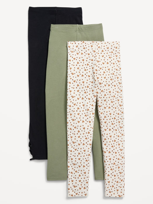 Built-In Tough Full-Length Leggings 3-Pack for Girls