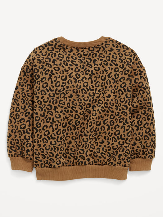 Printed Logo-Graphic Crew-Neck Sweatshirt for Toddler Girls