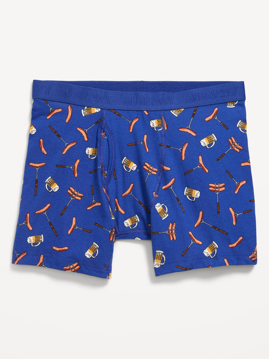 Printed Built-In Flex Boxer-Brief Underwear for Men -- 6.25-inch inseam