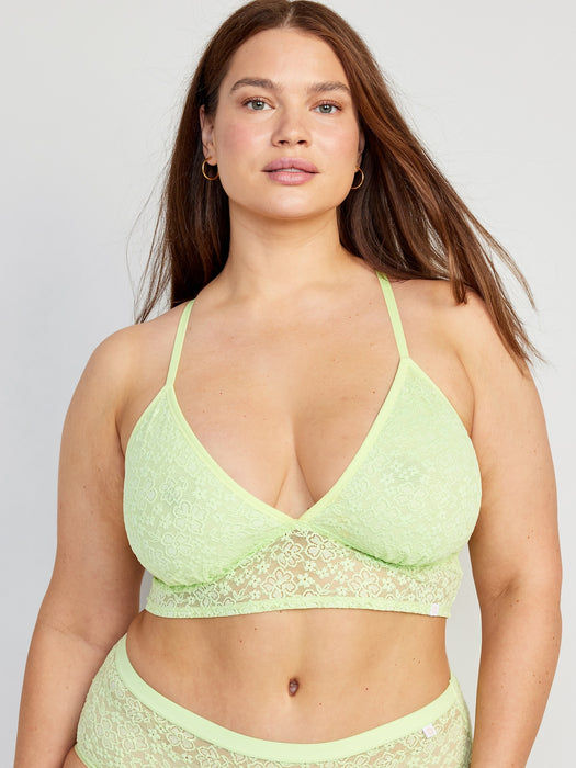 Lace Longline Racerback Bralette for Women