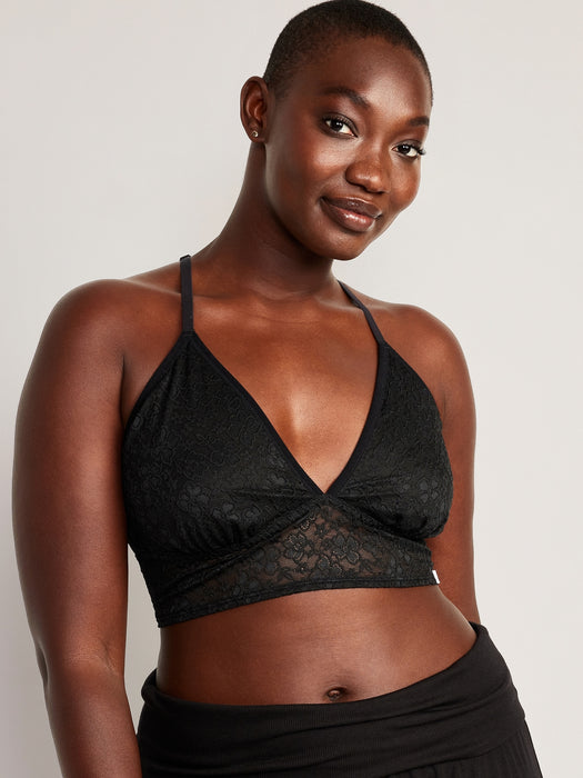 Lace Longline Racerback Bralette for Women