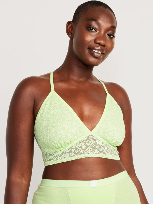 Lace Longline Racerback Bralette for Women