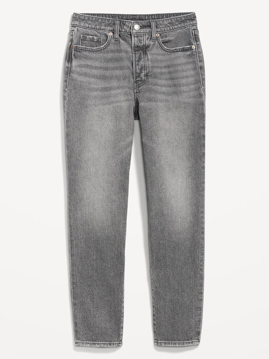 High-Waisted Button-Fly OG Straight Ankle Jeans