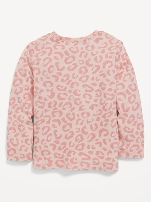Long-Sleeve Printed Logo-Graphic T-Shirt for Toddler Girls