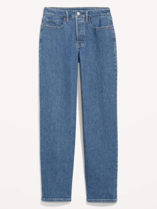 High-Waisted Button-Fly OG Loose Cotton-Hemp Blend Jeans