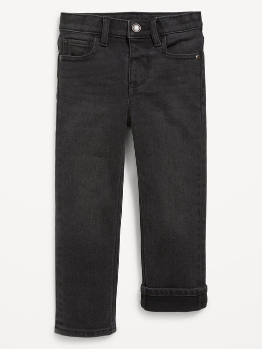 Built-In Warm Straight Jeans for Toddler Boys