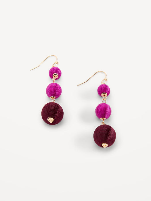 Gold-Plated Dangling Sphere Earrings for Women