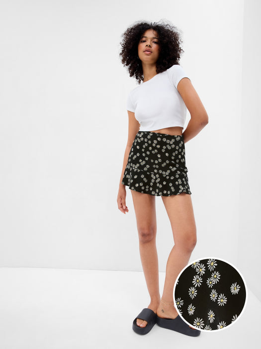 PROJECT GAP LENZING&#153 ECOVERO&#153 Ruffle Hem Mini Skirt