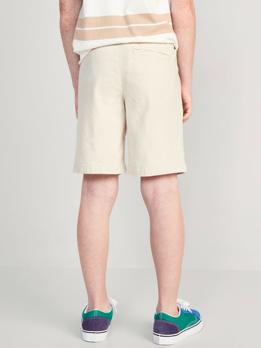 Straight Linen-Blend Jogger Shorts for Boys (At Knee)