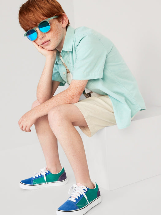 Straight Linen-Blend Jogger Shorts for Boys (At Knee)