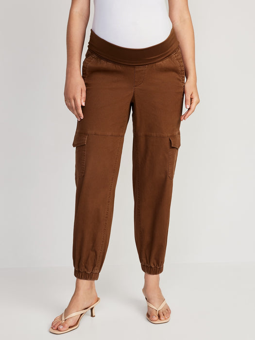 Maternity Foldover-Waist Cargo Pants
