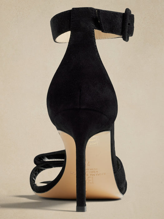 Terrazzo Suede High-Heel Sandal