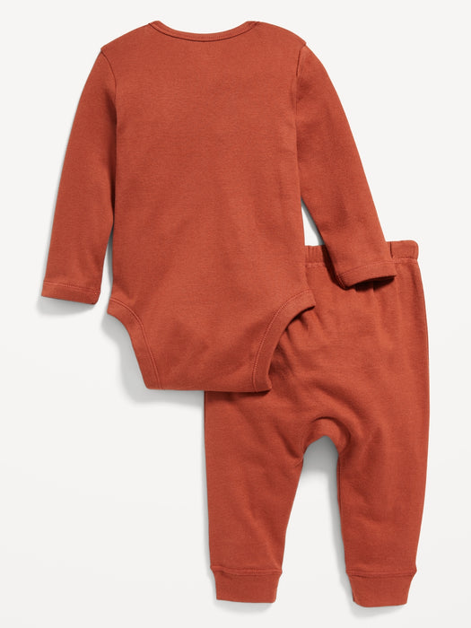 Unisex Logo Bodysuit and Leggings Set for Baby