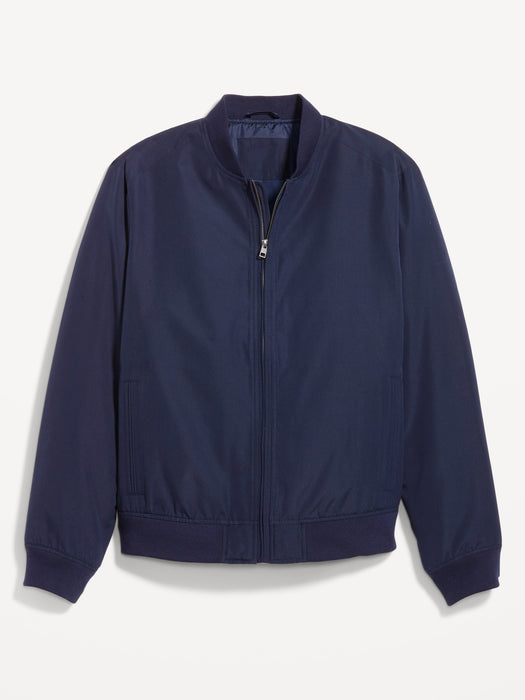 Water-Resistant Zip Bomber Jacket