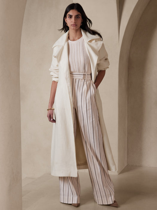 Silvia Linen Trench Coat