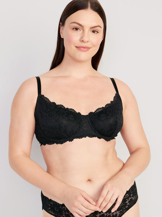 Lace Underwire Balconette Bra