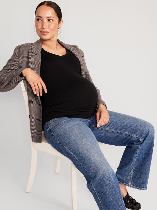 Maternity EveryWear Fitted V-Neck Long-Sleeve T-Shirt
