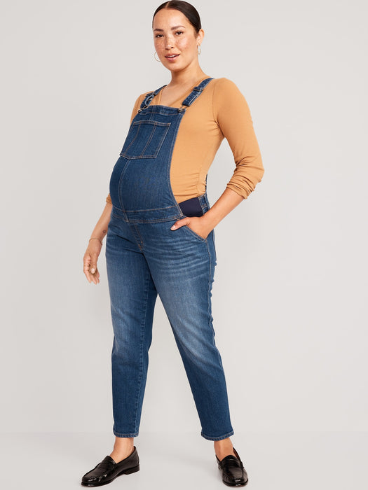 Maternity Side-Panel OG Straight Jean Overalls