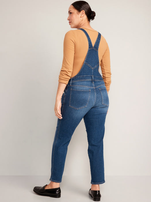 Maternity Side-Panel OG Straight Jean Overalls