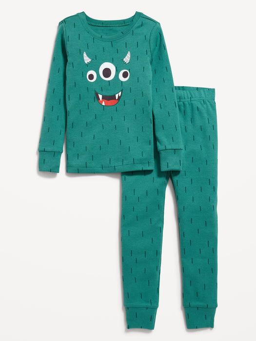 Unisex Snug-Fit Graphic Pajama Set for Toddler & Baby