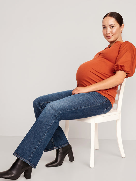 Maternity Front Low Panel Flare Jeans