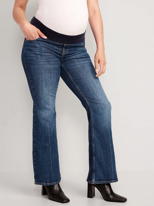 Maternity Front Low Panel Flare Jeans