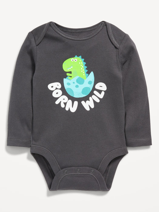 Unisex Long-Sleeve Graphic Bodysuit for Baby