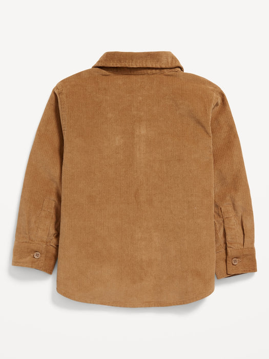 Long-Sleeve Corduroy Popover Shirt for Toddler Boys
