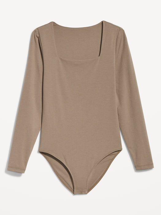 Long-Sleeve Square-Neck Bodysuit